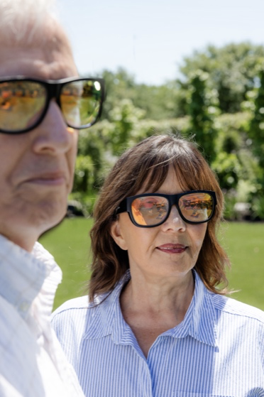 Woman wearing Calm & Clear glasses