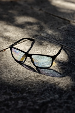 Woman wearing Calm & Clear glasses